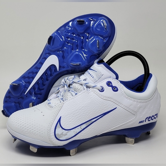 Nike Hyperdiamond 4 Elite White Softball Cleats Women's Size 7  FZ0923-101 New - Picture 1 of 11
